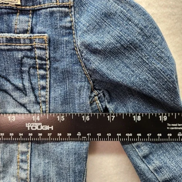 Hydraulic‎ Jean Jacket Womens S Medium Wash Denim Button Front Classic Trucker - Picture 7 of 10